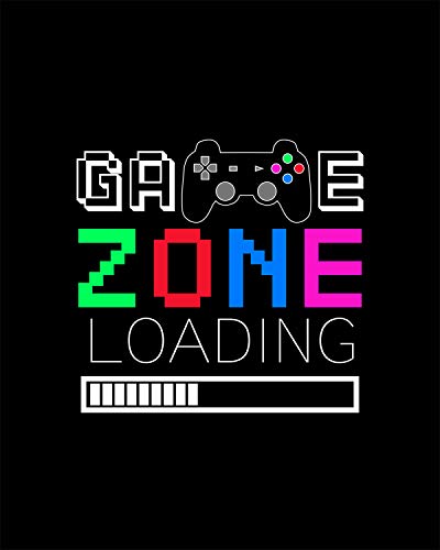 Govivo Game Zone Loading - Wall Decor Art Print with a black background - 8x10 unframed gaming-themed artwork printed on photograph paper