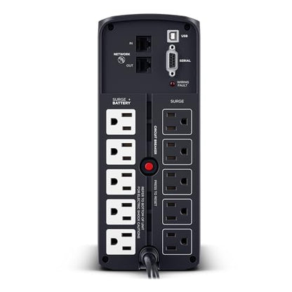 CyberPower CP1000PFCLCD PFC Sinewave UPS Battery Backup and Surge Protector, 1000VA/600W, 10 Outlets, AVR, Mini-Tower, UL Certified - size: 1000VA, style: Mini-Tower