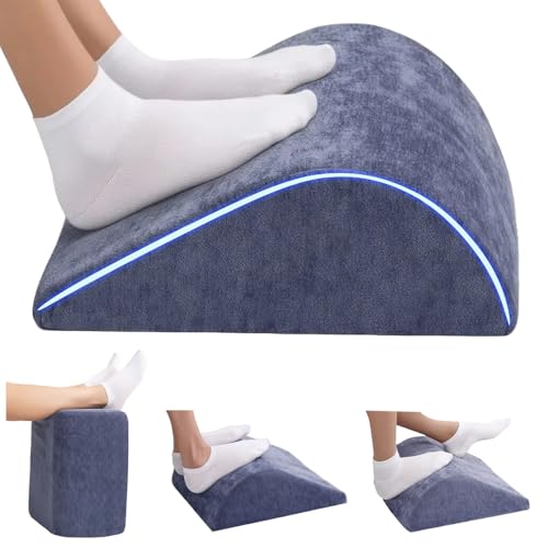 Foot Rest for Under Desk at Work, Ergonomic Under Desk Footrest with Washable Cover for Office, Home & Gaming Leg Elevation Pillow Blue - color: Blue