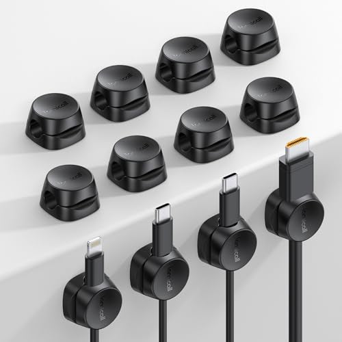 12Pack Cord Organizer Spring Clips, Office Desk Accessories - Lamicall Desk Cable Management Clips, Dorm Room Bedroom Essentials, Phone Charger Cord Holder, Wire Organizer Keeper for Nightstand - color: Black, size: 12Pack