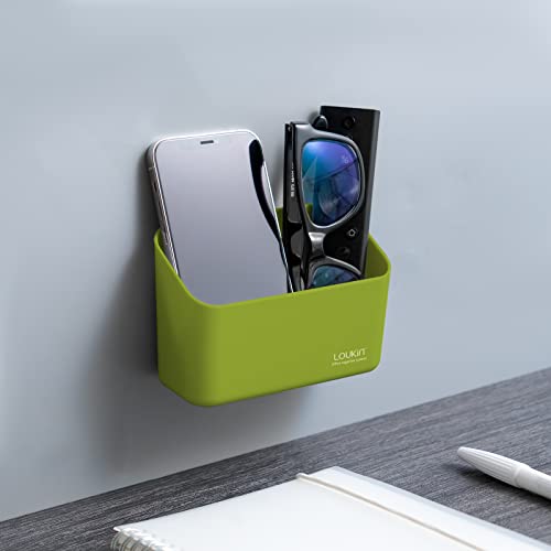 loukin Magnetic Marker Holder, Dry Erase Marker Holder, Remote Control Holder, Magnetic Storage Organizer for Whiteboard or Refrigerators (Green) - color: Green