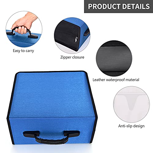 alavisxf xx CD Case, 432 Capacity Nylon Heavy Duty Organizer Wallet for Car | CD DVD Binder, Portable Handle, Zipper Closure, Anti-Slip Sleeves, Movie Media Disc Storage, for Home Office Travel - color: Blue