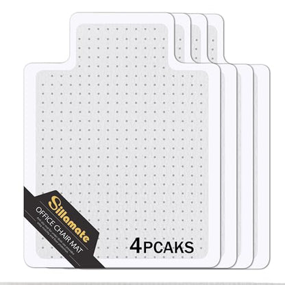 Plastic Office Chair Mat for Carpeted Floors, Heavy Duty Floor Mat,Eco-Friendly Series Studded Carpet Desk Chair Mats-36'' x 48'' (36 inches X 48 inches x 4 pc) - size: 36 inches X 48 inches x 4 pc