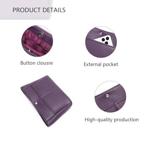 YONEBN waterproof Storage Bag Lightweight Large Capacity nylon Bag Inner Bag Handbag Organizer - color: Pu/Anemone Purple