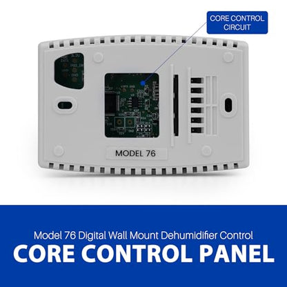 M76 Digital Wall Mount Dehumidifier Control, Compatible with 1800 Series and E-series, Wall Mounted Digital Control for Whole Home Dehumidifiers, Model76 24VAC