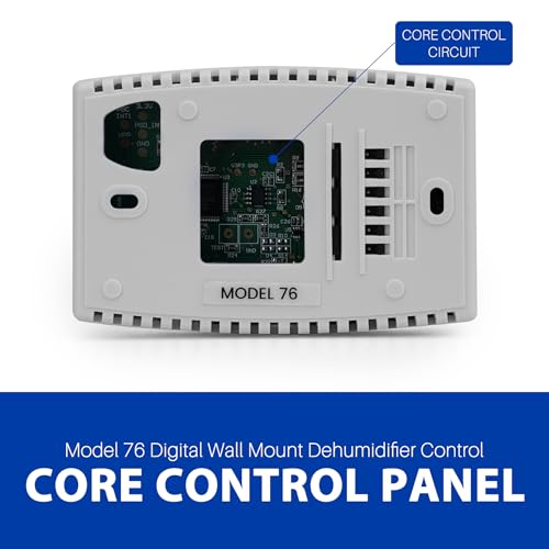 M76 Digital Wall Mount Dehumidifier Control, Compatible with 1800 Series and E-series, Wall Mounted Digital Control for Whole Home Dehumidifiers, Model76 24VAC