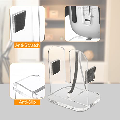 Acrylic Stand Base Compatible with Apple Magic Mouse 1 & 2 | Vertical Mount Holder for Charging Magic Mouse, Sturdy Acrylic Storage Organizer, Cable Not Included, Clear Stand Only - style: vertical style