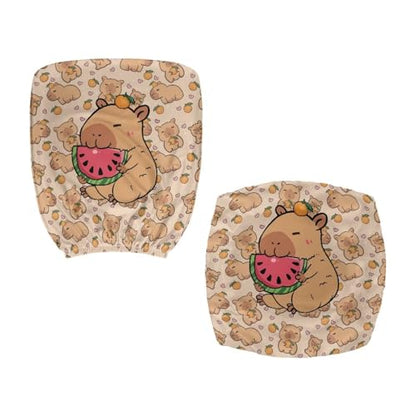 Capybara Computer Chair Cover Stretchable Office Chair Covers 2 Piece Universal Fit Most Wheelchairs,Computer Chairs,Gaming Chairs Washable Slipcovers Protector Brown - color: Capybara