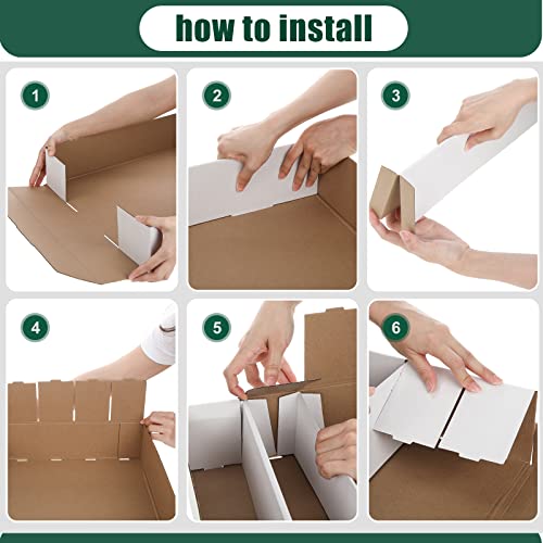 Yexiya 12 Pcs 5000 Count Card Storage Boxes for Trading and Gaming Cards White Cardboard Organizer with Divider Collector Holders Collectibles Box for Sports Basketball Collecting