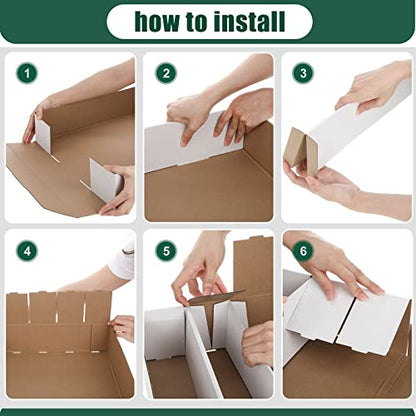 Yexiya 12 Pcs 5000 Count Card Storage Boxes for Trading and Gaming Cards White Cardboard Organizer with Divider Collector Holders Collectibles Box for Sports Basketball Collecting