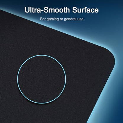 Senetem XL Large Mouse Pad, Ultra-Smooth Gaming Mousepad, Non-Slip Rubber Base, Washable Surface Fits Wired & Wireless Mouse – Big & Long Keyboard Computer Black Mat for Desk, 31.5x11.8 in - size: 31.5L x 11.8W inches