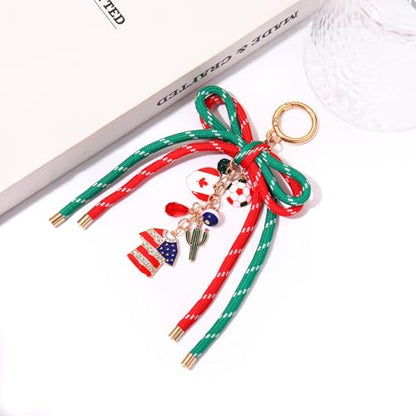 PHALIN Football Baseball Basketball Golf Bag Charms Keychain for Women Men Bow Purse Charm Sport Mom Gifts - style: Soccer-4