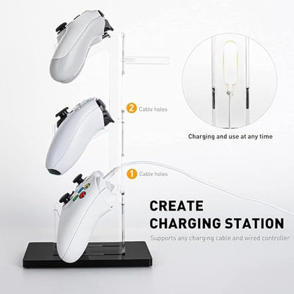 Game Controller Enhance Gaming with A 3 Tier Controller Holder & Headset Stand for PS5, PS4, Xbox ONE, Switch, & STEAM. Create A Gaming Fortress.