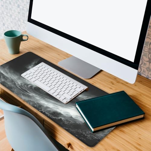 Black Hole Gaming Mouse Pad Space Galaxy Art Mouse Pad Large Mousepad Extended Laptop Keyboard Mat Gaming Desk Pad Mouse Mat Office Computer Keyboard Laptop 31.5"x11.8" - color: Black Hole, size: 31.5L x 11.8W inches