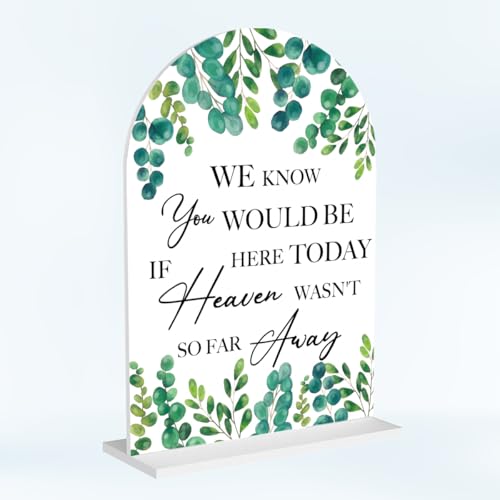 Wedding Memorial Sign We Know You Would be Here Today if Heaven Reserved Signs in Loving Memory Table Wedding Signs for Ceremony and Reception 7 x 5 Inches - color: Know