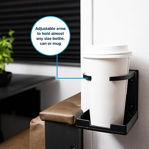 Camco Camper/RV Drink Holder - Features Adjustable Space-Saving Design & Holds Almost Any Size Mug, Cup, Bottle or Can - Extra Cup Holder for Cars, Trucks, RVs, Vans, Boats, and More - Black (44044) - color: Black