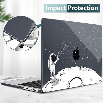 DONGKE Compatible with MacBook Pro 16 Inch Case (2026-2021 Release, M5 M4 M3 M2 M1 Pro/Max Chip), Plastic Hard Shell Cover with Keyboard Cover & Screen Protector for MacBook Pro 16", Astronaut - color: Astronaut