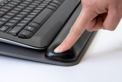 3M WR420LE Gel Wrist Rest Keyboard Platform, 19.5 x 10.5 Inch, Black Leatherette
