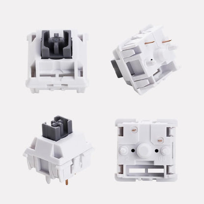 OOCTPK Chilkey Quiet Tactile Keyboard Switches, 50gf 5-Pin Pre Lubed Key Switch with POM Stem, Compatible with MX Keycaps for Mechanical Keyboard 35pcs - color: WS Switches-Silent Tactile-35pcs