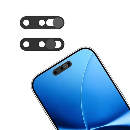 Front Camera Privacy Cover Compatible for iPhone 16/16Plus/16 Pro/16 Pro Max/15/15Plus/15 Pro/15 Pro Max/14 Pro/14 Pro Max, [2 Pack] Anti-Spy Lens Protector,Camera Protector for Privacy & Security