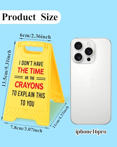 Funny Desk Shelf Decor, Don Time Crayons Explain Mini Desk Sign | Don Time Crayons Explain Sign, Funny Shelf Sign, Home Office Decor, Mini Desk Sign - style: Don't Have the Time