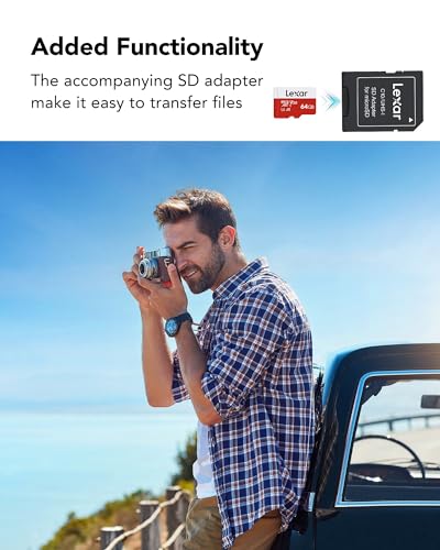 Lexar E-Series 64GB Micro SD Card 3 Pack, microSDXC UHS-I Flash Memory Card with Adapter, 100MB/s, C10, U3, A1, V30, Full HD, 4K UHD, High Speed TF Card - color: 64GB x3