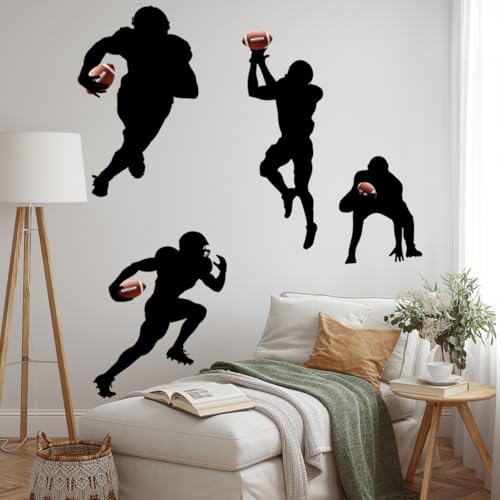 Football Wall Decals,American Footballs Art Wall Sticker,Peel and Stick Sport Footballs Wall Decor Stickers for Children's Rooms, Boys' and Girls' bedrooms, and Sports-Themed Decor