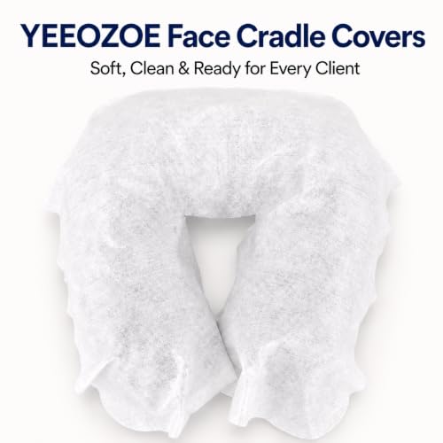 300 Count Disposable face Cradle Covers for massage table, Medical-Grade, Ultra Soft, Non-Sticking, Breathable Massage Headrest Covers, 12 * 16 inches SPA Face Rest Cover - size: 300 Count