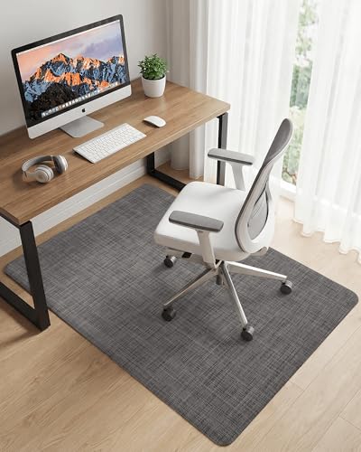 Carvapet Office Chair Mat for Hardwood Floor, 36x48 Inch Heavy Duty Floor Protector, Non Slip Desk Chair Mat for Rolling Computer Gaming Chairs, Easy to Clean Dark Grey - color: Dark Gray