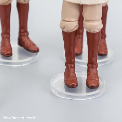 50 Pieces Round Clear Action Figure Display Stands Compatible with 3.75” MODERN Star Wars / MODERN Gi Joe / Marvel Legends Figure toy (Fit For 3.75 inch Modern SW/GI JOE/ML(25MM)) - color: Fit For 3.75 inch Modern SW/GI JOE/ML(25MM)