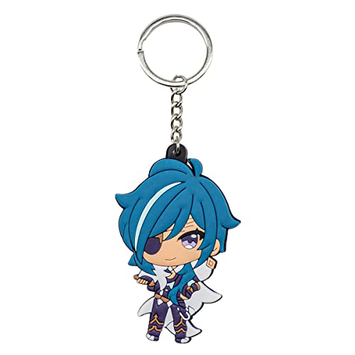 Impact Videogame Colorful Lanyard Keychains Stickers - color: Kaeya