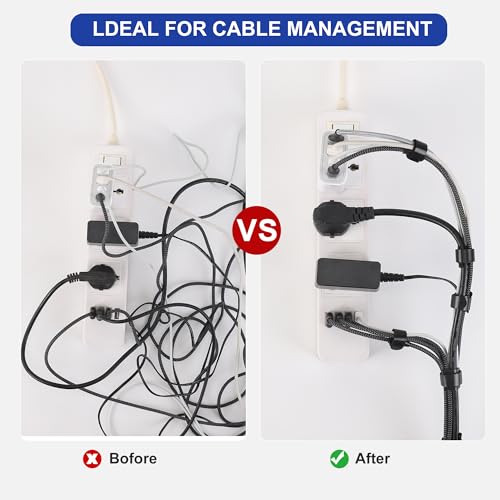 Nettbe Reusable Cable Ties, 126 PCS 8 Inches Adjustable Cord Straps Wire Organizer Cord Wrap and Hook Loop Cable Management - size: 8inches-126PCS