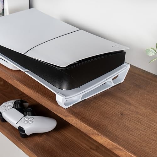 Glistco Skates - Horizontal Stand Compatible with PS5 Slim (White) - color: White