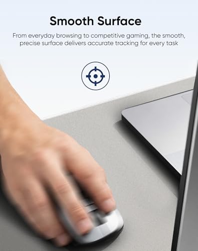Reniteco Waterproof Large Gaming Mouse Pad with Durable Stitched Edges, Non-Slip Rubber Base, Grainy Jacquard Mouse Mat Desk Pad for Home Office Gaming, 31.5''x11.8''x0.12'', Matte Beige - color: Matte Beige, size: 31.5''x 11.8''x0.12"