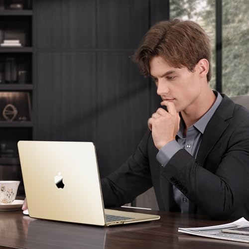 MOSISO Ultra-Thin & Seamlessly Closes Cover Compatible with MacBook Air 13 inch Case M5 M4 M3 M2 2026-2022 A3449 A3240 A3113 A2681, 2 in 1 Kit Anti-Fingerprints Shell for Mac Air 13.6, Starlight Clear - color: Starlight Clear