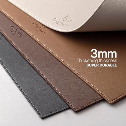 Baroyal Faux Leather Placemats Set of 6 Vinyl Washable Wipeable Table Mats for Kitchen Dining Table Heat Resistant Waterproof Modern Indoor/Outdoor Placemats Non-Slip Easy Clean Place Mats (Dark Gray) - color: B-dark Gray