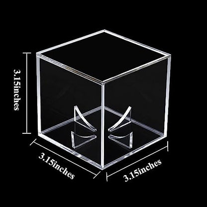 Danodoi Baseball Display Case UV Protected Acrylic Clear Baseball Holder Square Cube Ball Protector Memorabilia Autograph Display Box for Official Size Baseball - size: ONE PACK