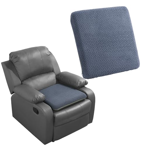 HOMBYS Tufted Furry Recliner Seat Cushion for Elderly Foam Curved Edge Large Square Seat Cushion for Recliner Chair, Floor Pillow, Office Chair, Car, No Pressure on Thighs(Grey, 18 * 16 * 3in) - color: Grey, size: 18*16*3in