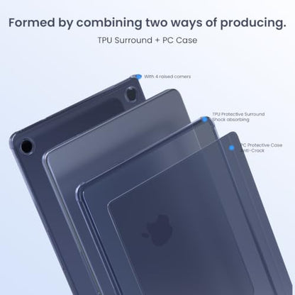 Compatible with MacBook Neo Case 13 inch 2026 Model A3404 with A18 Pro Chip, Anti-Fingerprints Reinforced TPU Bumper Hard Shell for Mac Neo Case with Keyboard Cover & Screen Protector, Crystal Indigo - color: Crystal Indigo