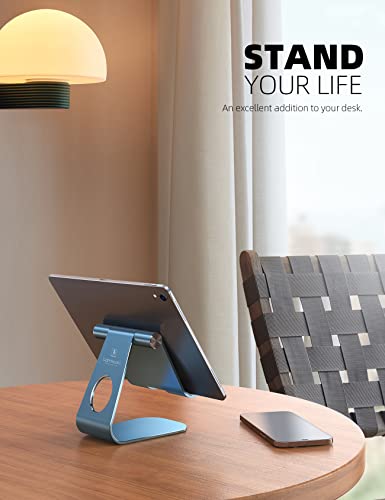 Lamicall Tablet Stand, Adjustable Tablet Holder - Desktop Stand Dock Holder Gifts Compatible with 4-13" Tablets Such as iPad Pro 11, 9.7, 10.5, 12.9 Air Mini, Kindle, Tab, iPhone Air 17 Pro Max, Blue - color: Blue