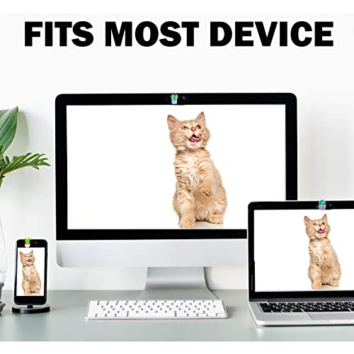 Laptop Camera Cover Slide Webcam Cover for Privacy Fits for Mini PC, PC, Surface, Tablet, Desktop Computer, Smart Phone - 3 Packs, Plants - color: Plants