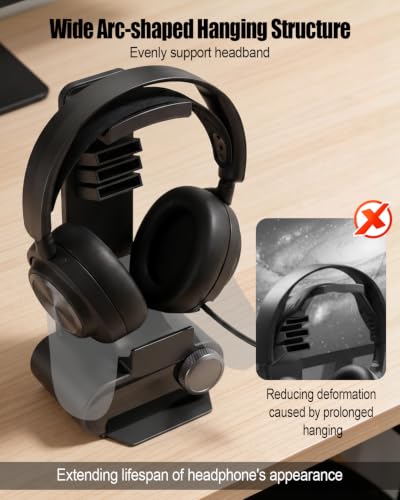 Headphone and Game Controller Stand Compatible with SteelSeries Arctis | Headset Holder Compatible with SteelSeries Arctis Nova Pro Wireless Headsets with Dock for Wireless Base Station - size: With Game Controller Stand