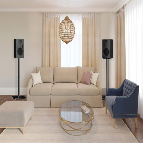 PERLESMITH Universal Floor Speaker Stands for Surround Sound up to 22LB, 27.56 Inch Bookshelf Speaker Stand for Klipsch, Polk, Yamaha & Other Large Satellite, Bookshelf Speakers, Studio Monitors,2P - size: Weight 22 LBS