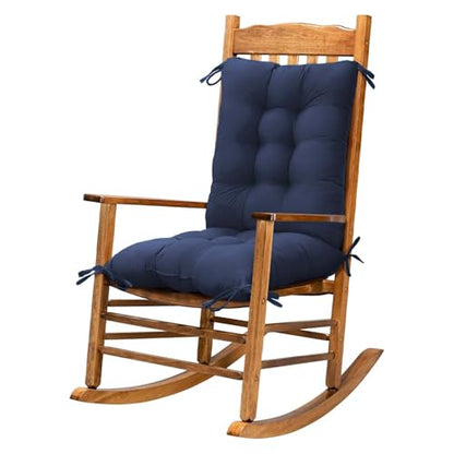 Navy Blue Indoor Outdoor Chair Cushion Tufted Seat Cushion Rocking Chair Pads for Dining Garden Balcony Office - color: Navy Blue