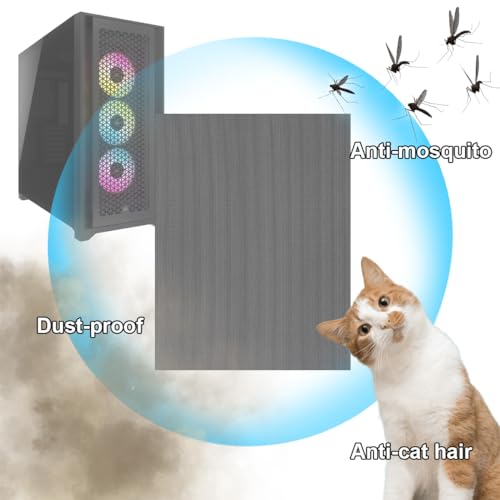 DIY PC Case Dust Mesh Filter,400x300mm PC Mesh Grill with Magnetic Frame Strip,Computer Cooler,Cooler Filter Screen,Fan Dust Mesh Cover Dustproof High Density - 4 Pack