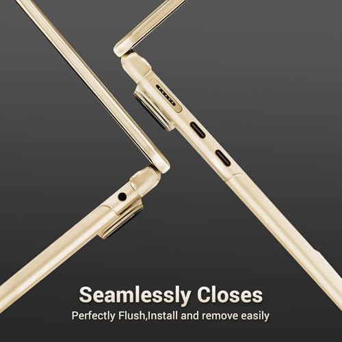 MOSISO Ultra-Thin & Seamlessly Closes Cover Compatible with MacBook Air 13 inch Case M5 M4 M3 M2 2026-2022 A3449 A3240 A3113 A2681, 2 in 1 Kit Anti-Fingerprints Shell for Mac Air 13.6, Starlight Clear - color: Starlight Clear