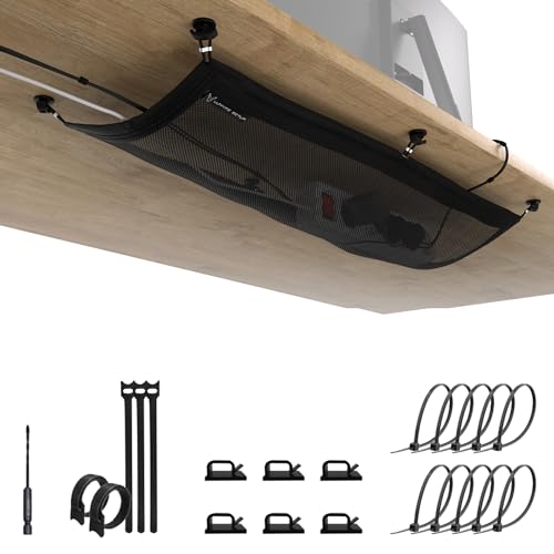 Cable Management net - Under Desk Cable Management Tray - Cable net - Wire Management Under Desk - Cord Organizer