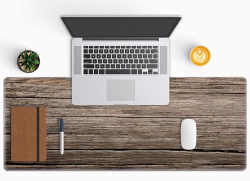 Old Wood Desk Mat Mouse Pad XL Extended Large Gaming Desk Pad Mousepad, Wood Computer Laptop Keyboard and Mouse Mat, Desktop Protector Mat for Women Men Office 31.5x11.8 in - color: Old Wood