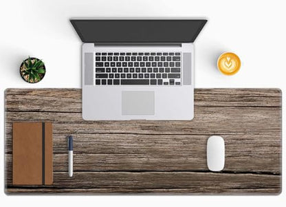 Old Wood Desk Mat Mouse Pad XL Extended Large Gaming Desk Pad Mousepad, Wood Computer Laptop Keyboard and Mouse Mat, Desktop Protector Mat for Women Men Office 31.5x11.8 in - color: Old Wood