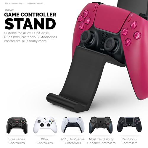 BRAINWAVZ Desktop Game Controller & Headphone Stand Hanger - Stylish, Minimalist Wave Design for PS5, Xbox, Switch, PC & Retro Gamepads (UGDS14) - color: Green
